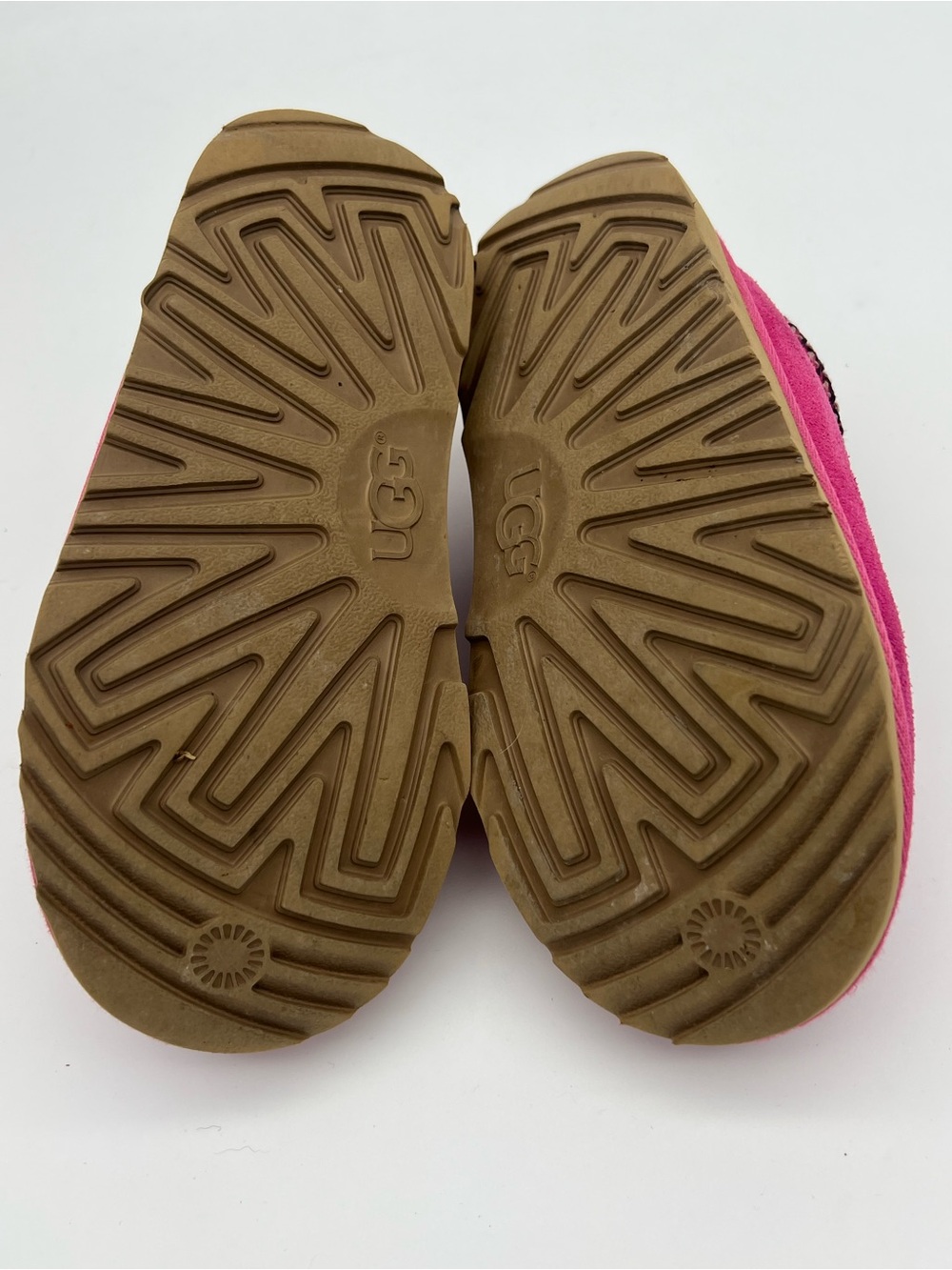 UGG Tasman kids girls size 1 Suede Slip-On Shearling Clogs mules pink leather - Picture 4 of 10